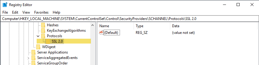 disable sslv2 create relevant sslv key